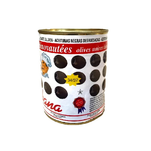Olives Noires Dénoyautées Boite 4/4