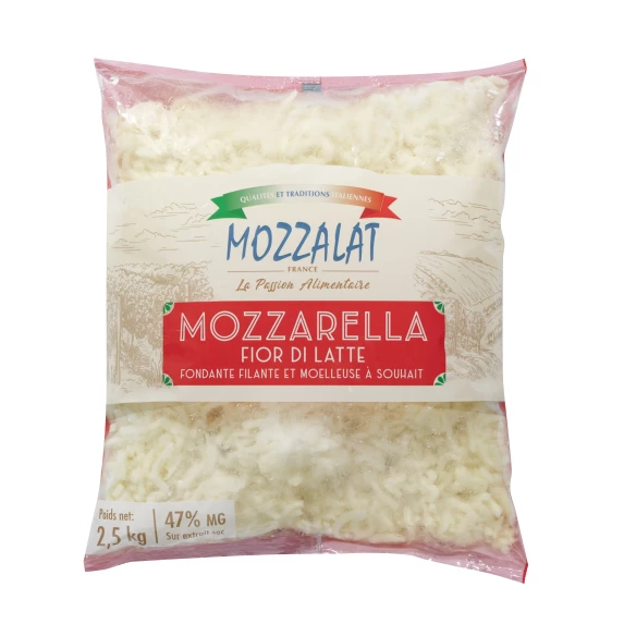 Mozzarella Fior di Latte en Julienne 47%MG en sacs