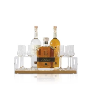 Kit Support Flight 3 Grappas + 6 verres + un plateau