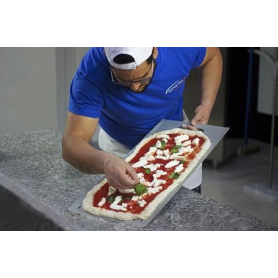 Planche Perforée en Aluminium pour Pizza au Mètre - 25 x 50 cm  GIMETAL AM-2550AF