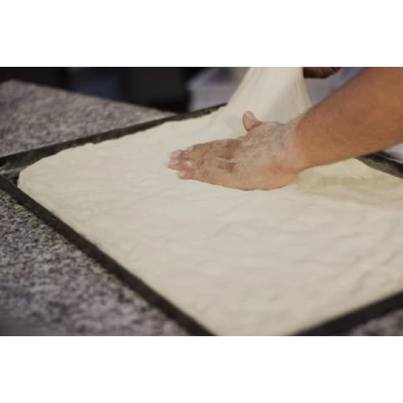 Plaque Rectangulaire pour Pizza Teglia en Tôle Bleuie 40 x 60 x 3 cm Gimetal TLN406020