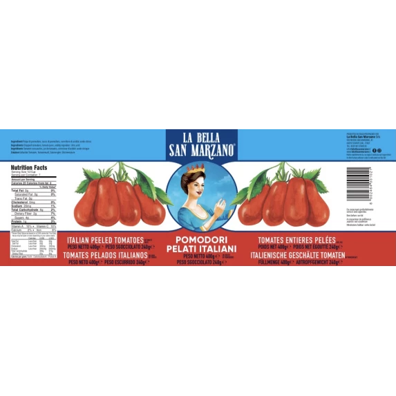 Tomates Pelées La Bella San Marzano 3/1