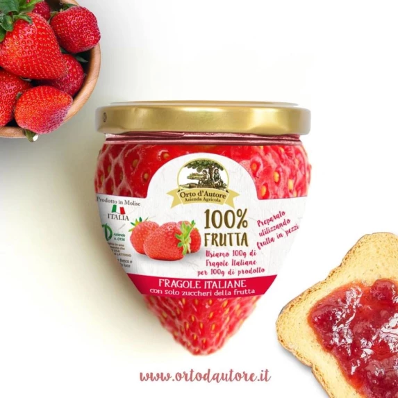 Marmelade Bio de Fraises Italiennes Orto D’autore