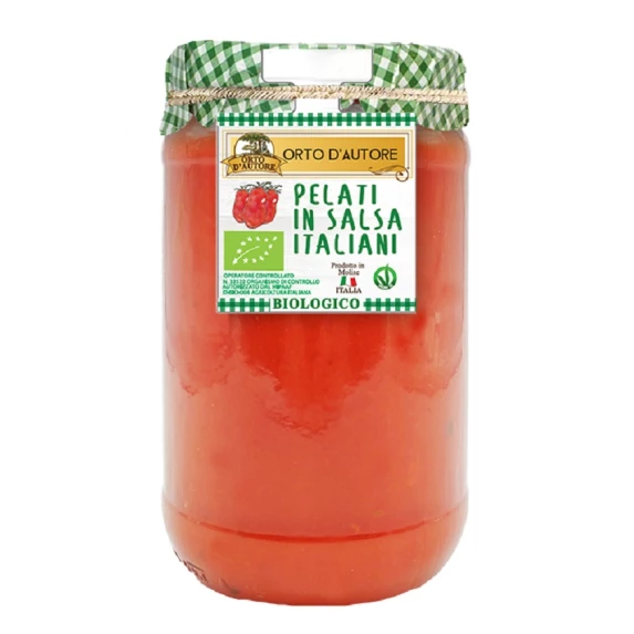 Tomates Pelées Bio Orto d'Autore 550g x12