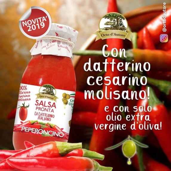 Salsa Pronta di Datterino Italiano e Peperoncino Orto d’Autore