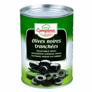 Olives Noires Tranchées en Rondelles boite 3/1