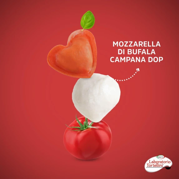 Cœurs Rouges Mozzarella di Bufala Campana D.O.P.,Tomate & Basilic IQF 3 kg