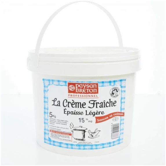 Crème Fraîche Epaisse Légère Paysan Breton 15% MG