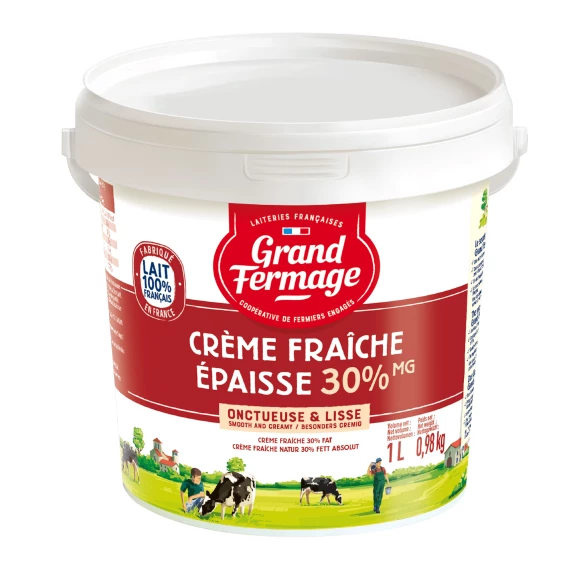 Crème Fraîche Epaisse Grancoeur 30%MG 1 litre