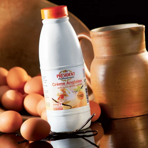 Crème Anglaise à la Vanille Bourbon Président bouteille 1 L