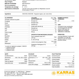 ASHOB08 - Filets allongés a l'huile d'olive boite 4-4