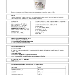 Burrata di bufala 125g - Bicchiere