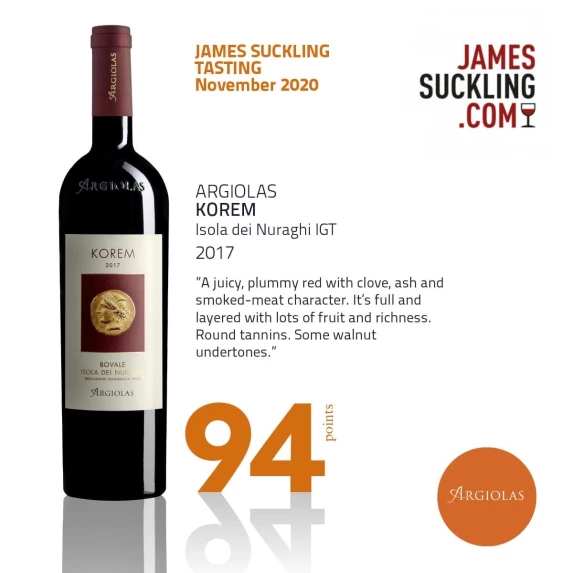 Korem Bovale di Sardegna IGT "Isola Dei Nuraghi" Argiolas 14.5% - 75 cl