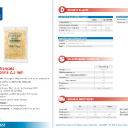 079022 EMMENTAL FRANCAIS RAPE 1KG BRINS 2,5MM