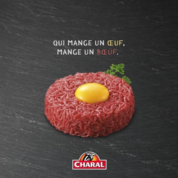 Steaks Hachés de Bœuf Ronds "Sélection du Boucher" IQF Charal 15% MG - 40 x 150 g