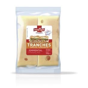 40 Tranches d'Emmental Format Baguette Spécial Sandwich 45% MG - 500 g
