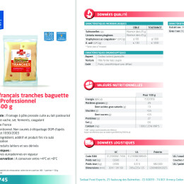 061745 EMMENTAL TRANCHE BAGUETTE ENTREMONT PRO 500G