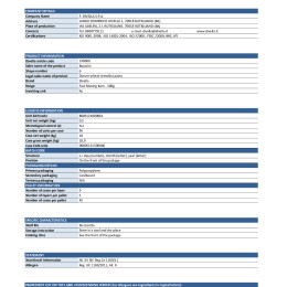 Product Specification Bucatini 6 (0,5kgx36)