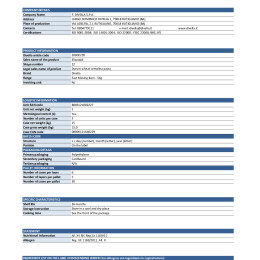 Product Specification Elicoidali 22 (5kgx3)
