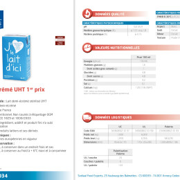 084034 LAIT DEMI-ECREME UHT D'ICI 1L TB