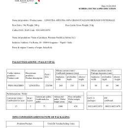 Scheda tecnica Linguina integrale