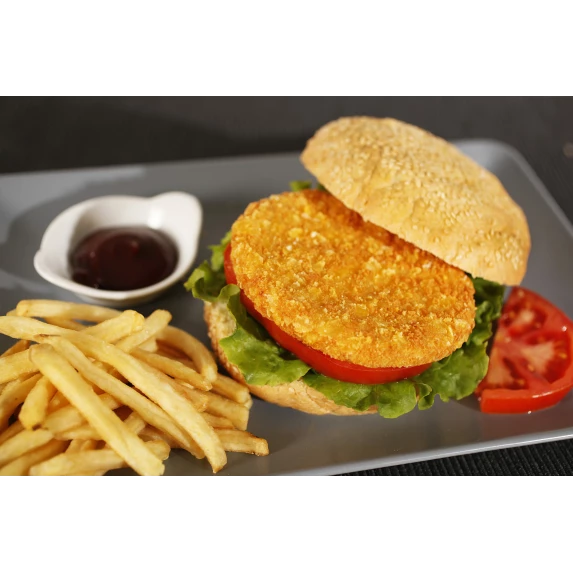 Burger de Filet de Poulet Pané Corn-Flakes Extra Croustillant IQF Délices & Snacks 5x 1KG