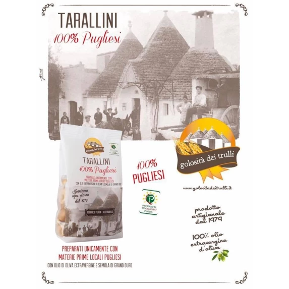 Tarallini 100 % Pugliesi  200 gr x 18