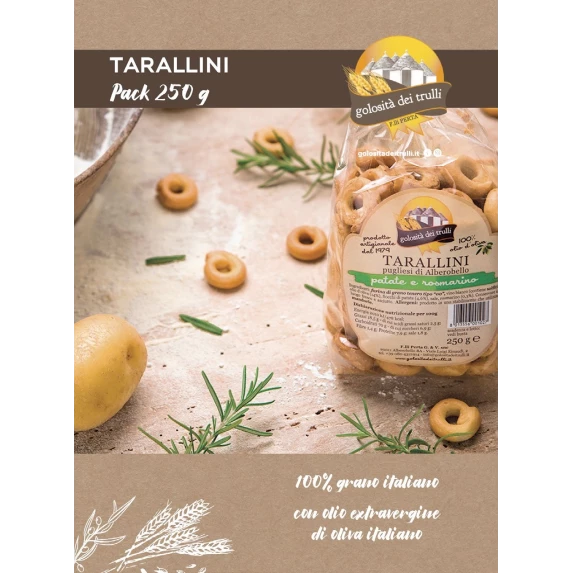 Tarallini Patate e Rosmarino  250 gr x15