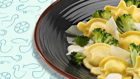 Amichetti aux broccolinis, anchois et crème de lait