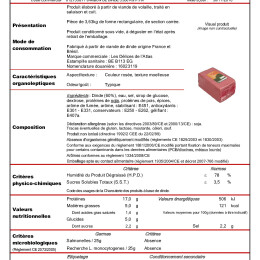 012755871 - Jambon de dinde 3,63kg - COUPE