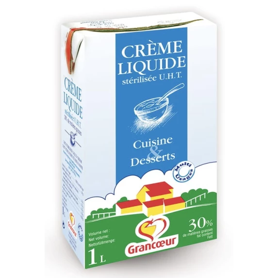 CREME LIQUIDE UHT 30% M.G 1L GRANCOEUR