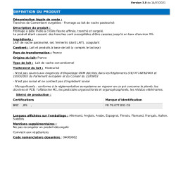 PLM - 48780004 - IQF TR CAMEMBERT GFERM C4K