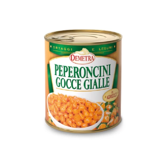 Gouttes de Poivrons Piments Jaunes Aigre-Doux Demetra Boîte 4/4