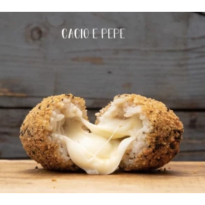 Arancini suppli cacio e pepe   90gr x 60pièces IQF