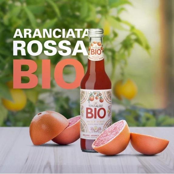 Limonade Aranciata Rossa con Arancia Rossa di Sicilia IGP Biologique Tomarchio