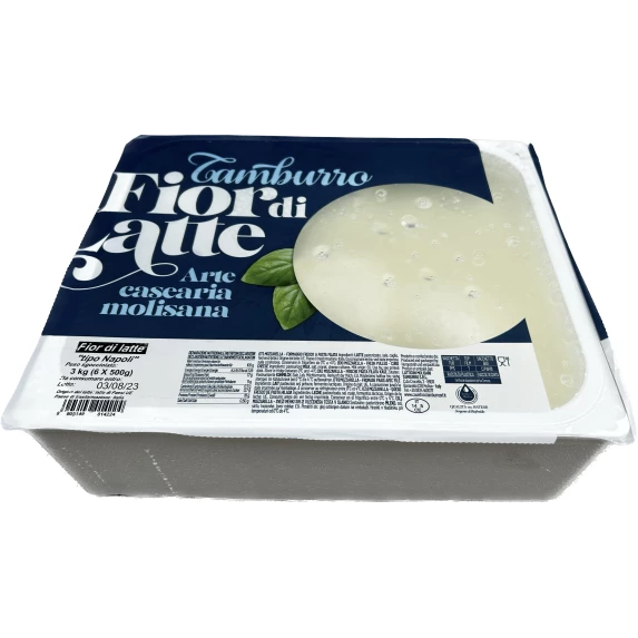 Boules 500GR TIPO NAPOLI Mozzarella Fior di Latte 45%MG  BARQUETTE 3kg