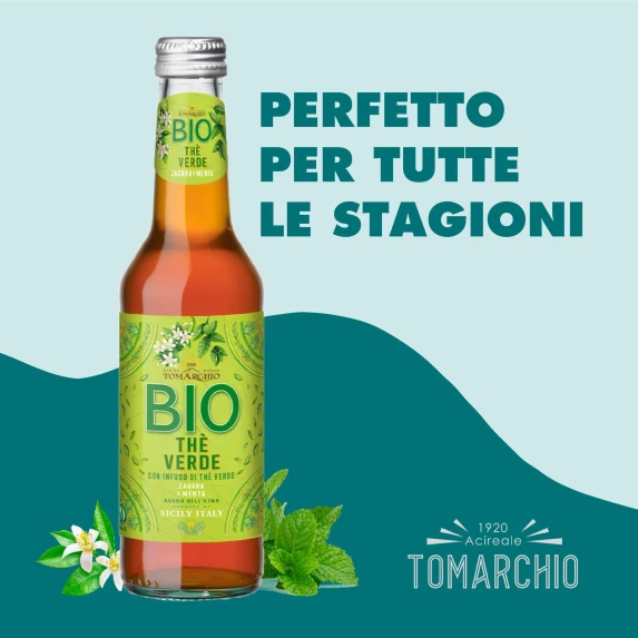 Thé Vert Glacé Bio Tomarchio 24 x 27,5 cl