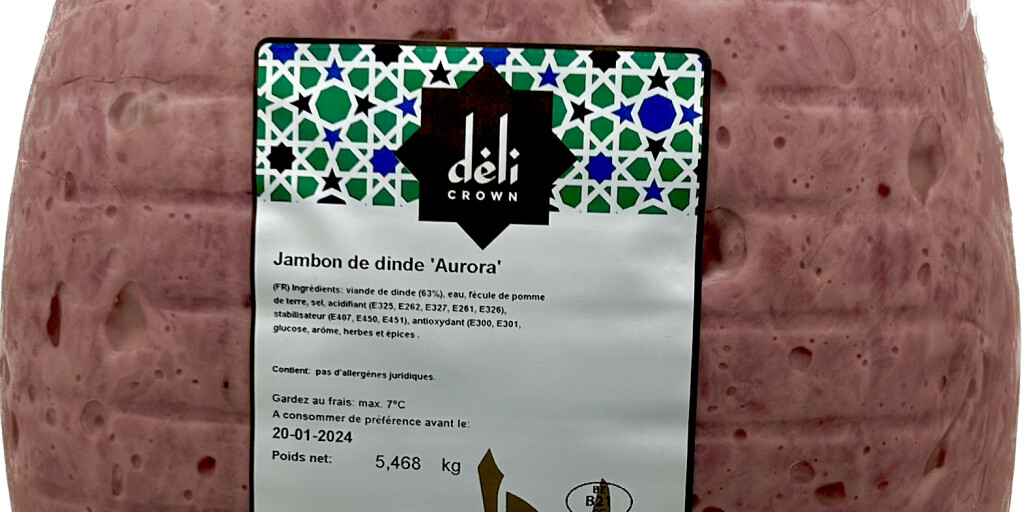 Jambon de dinde supérieur Halal Aurora 5 kg | Mozzalat