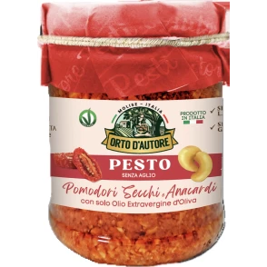 Pesto Rosso Tomates Séchées & Noix de Cajou Orto d’Autore 180GR