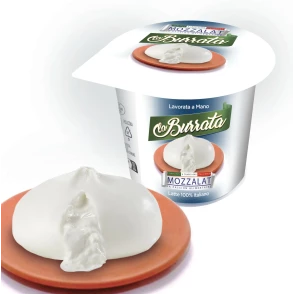 Burrata Nature 125gr 45%MG  Colis de 3 kg