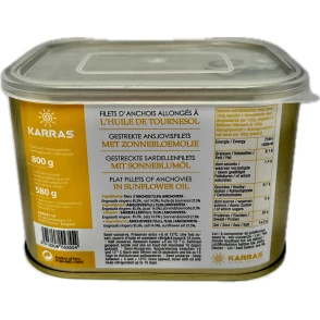 Filets d'anchois allongés à l'huile tournesol 4/4