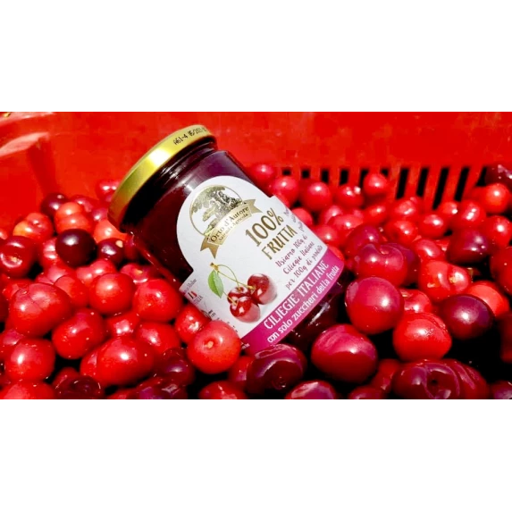 Marmelade de cerises italiennes 100% fruit Orto D'Autore 340 g