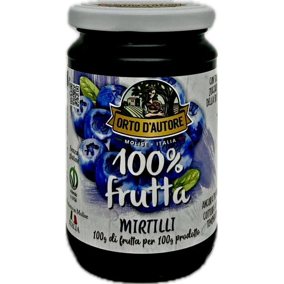Marmelade Bio de Myrtilles Italiennes Orto d’Autore