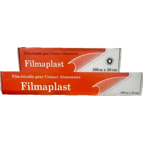 Film étirable contact alimentaire 300 m x 30 ou 45 cm