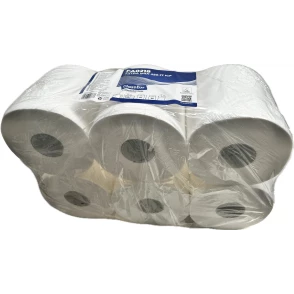 Maxi rouleau d'essuie-mains 450 feuilles 2 plis gaufrés - Contact alimentaire - Dévidage central x6 Pièces