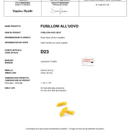 D23 FUSILLONI AVEC OEUF