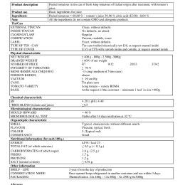 8.2.2 - EN Standard Technical Sheet Peeled Tomatoes