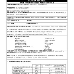 scheda tecnica  SALE GROSSO ADRIATICO kg.1
