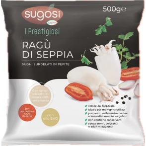 Sauce ragout de seiches en galets 500g IQF Sugosi