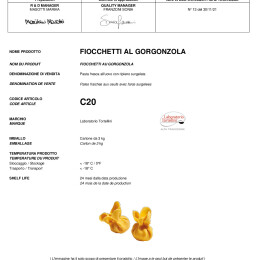 C20 Fiocchetti al Gorgonzola